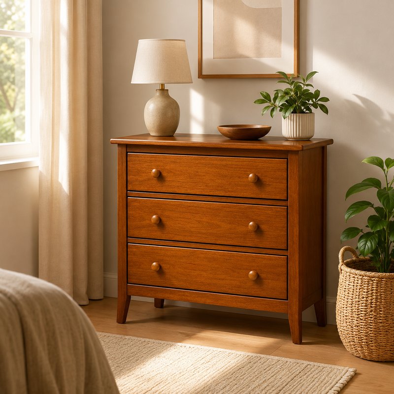 Oak 3-drawer dresser