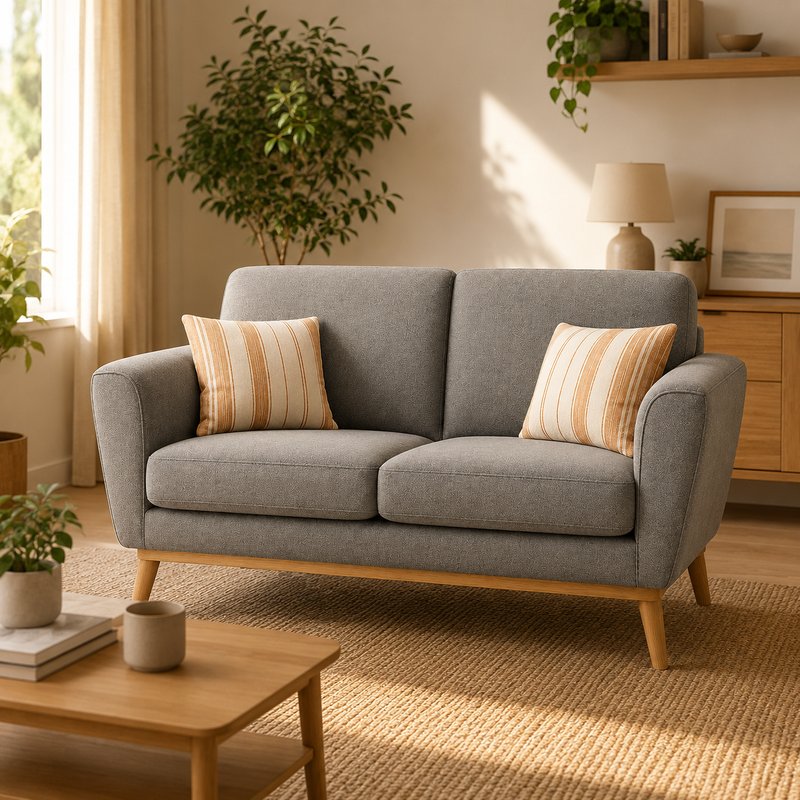 Grey 2-seater sofa